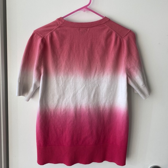 Eddie Bauer Pink dip dye ombré pastel button shirt - Picture 3 of 6